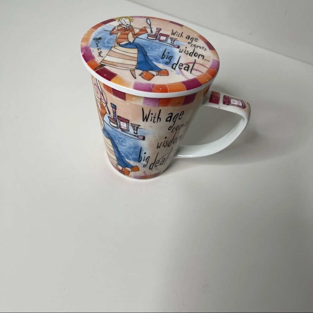 Johnson Brothers Born To Shop Porcelain Mug w/top With Age comes Wisdom …